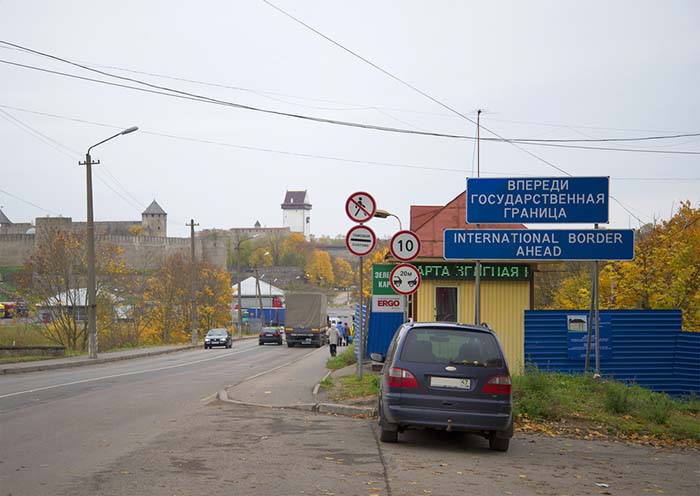 It will soon be more expensive to haul goods through border crossing such as this one pictured at the border of Russia and Estonia.