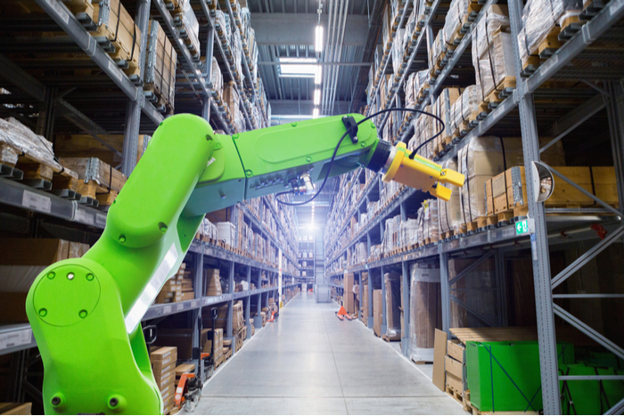 Rising demand for e-commerce is driving warehouse operators and contract logistics providers to invest in robotics, but those systems have traditionally been "walled gardens." Photo Credit: Shutterstock.com.