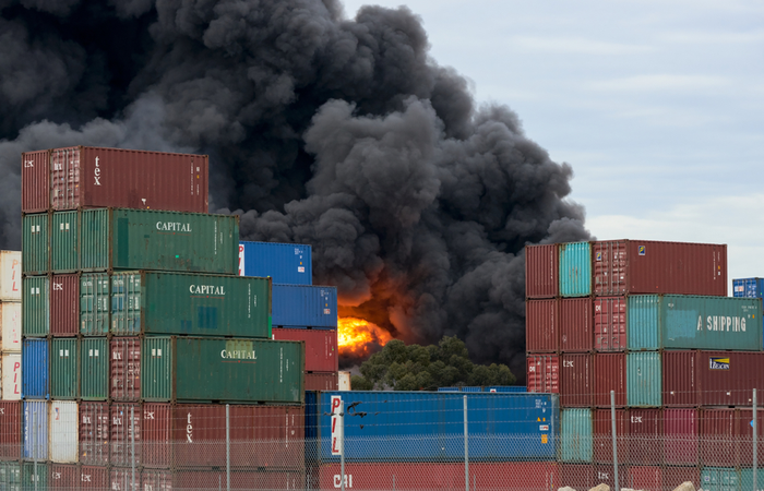 Carriers are searching for ways to end the steady outbreak of ship fires as misdeclared hazardous cargo continues to slip through the security net. Photo credit: Shutterstock