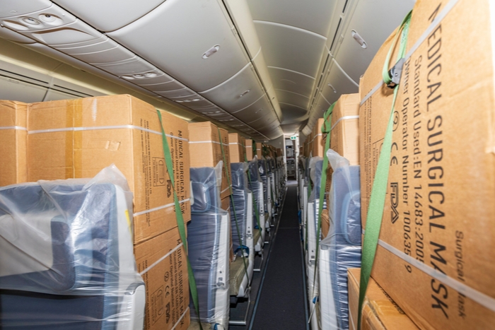 Passenger planes have been drafted in to carry cargo as airlines search for ways to keep revenue ticking over while travel bans ground fleets. Photo credit: Shutterstock