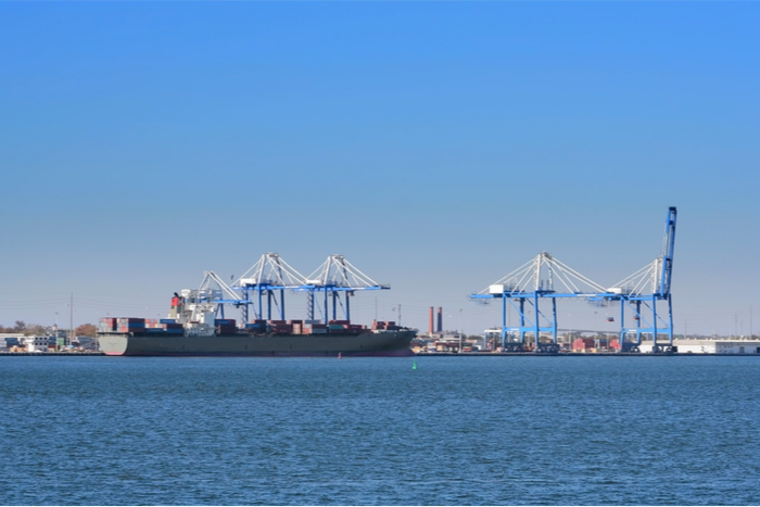 Ports on the US East Coast, such as Charleston, have been recording record conytainerized imports this year, partly as a result of solid imports from Europe. Photo credit: Shutterstock