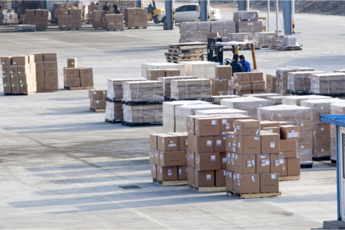 Personal protective equipment made in China is typically delivered to terminals in hundreds of thousands of loose cartons rather than being packed on pallets, making loading less efficient and creating delays. Photo credit: Shutterstock