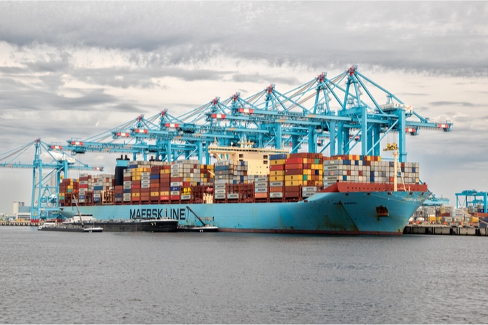 It will be a difficult second quarter for the world's largest container shipping company, with volume in April down sharply. Photo credit: Shutterstock