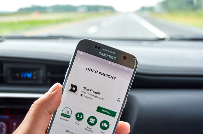 Uber Freight, one of a handful of providers at the forefront of providing drivers with apps to digitally match capacity with available loads, said it will be investing $200 million annually in the Chicago region. Photo Credit: Shutterstock.com