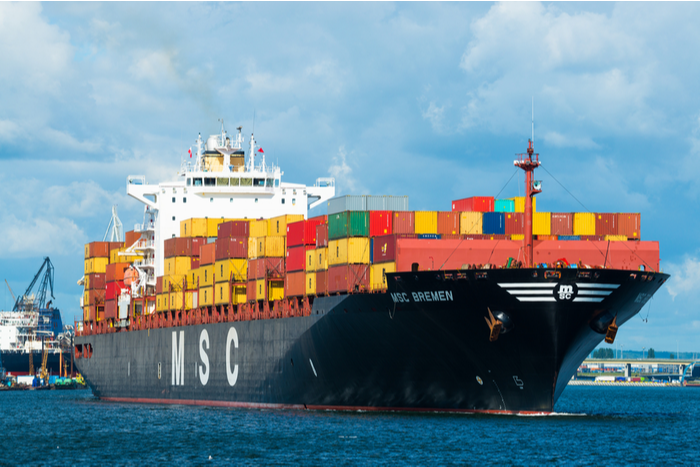 Customers of MSC can obtain quotes and book their spot containers online on two of the major trade lanes. Photo credit: Shutterstock