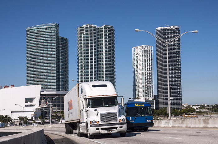 Shippers can and should stop using paper bills of lading. If truck drivers can live without paper logbooks, shippers can scrap paper BOLs. Savings for carriers and shippers will result. Photo credit: Shutterstock.com. A truck travels in Florida, United States.