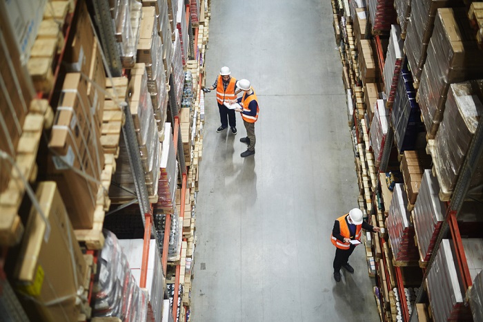 Every innovation in technology and transportation since the fax machine was invented, that was intended to disrupt, or to disintermediate, was adopted and deployed first by 3PLs and carriers. Hence, your action item lies with your 3PLs and their carrier partners. Photo credit: Shutterstock.com. A warehouse in the United States with workers.