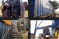 Above: Workers attending to a CMA CGM smart container in India. Photo credit: CMA CGM India. CMA CGM and Traxens Technology.