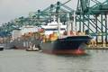 McKinsey found that automated container terminals can help European hubs handle mega-ships and the exchanges of up to 10,000 TEU that can accompany each port call, but those efficiencies are often lost as inland-bound cargo moves from the quay to the intermodal connections. (Above: Antwerp port.) Photo credit: Shutterstock.com. Port of Antwerp.