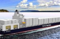 Artist's rendering of one of TOTE's planned LNG-fueled container ships
