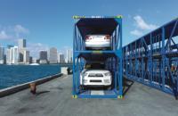 Bilevel automobile container used by Seaboard Marine.