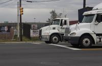 Trucks at the Port of New York and New Jersey.