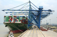 The flow of cargo crossing the docks of Westports' facilities in Port Klang, pictured, could begin to slow starting in 2018.