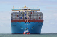 Maersk Magleby container ship.