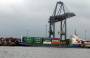 container barge at the Port of Antwerp