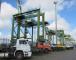 Trucks at the Port of Santos.