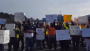 Truckers protesting at Virginia International Gateway.