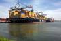MSC container ship in Rotterdam
