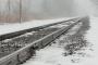 Railroad track in winter