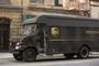 A UPS truck travels in San Francisco, California, United States. 
