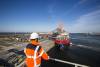 Rotterdam, Europe’s largest container port, handled 7.27 million TEU in the first half of the year, down 4.4 percent from the year-ago period. Photo credit: Port of Rotterdam Authority.