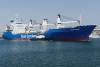 Specialized reefer ships typically carry reefer containers on deck and palletized reefer cargo underdeck. Photo credit: Angel DiBilio / Shutterstock.com.