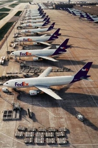 FedEx planes at hub